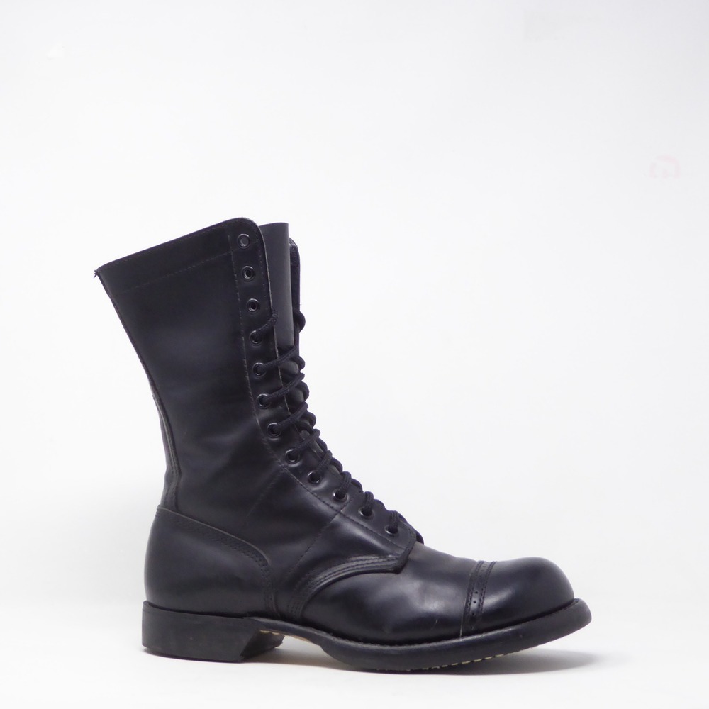 Corcoran Mens 10" Leather Jump Boots Black Cap Toe Military Combat Size 8
